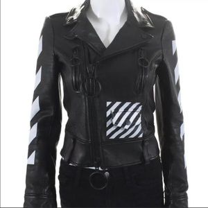 Off White Virgil Abloh “Woman” Leather jacket.